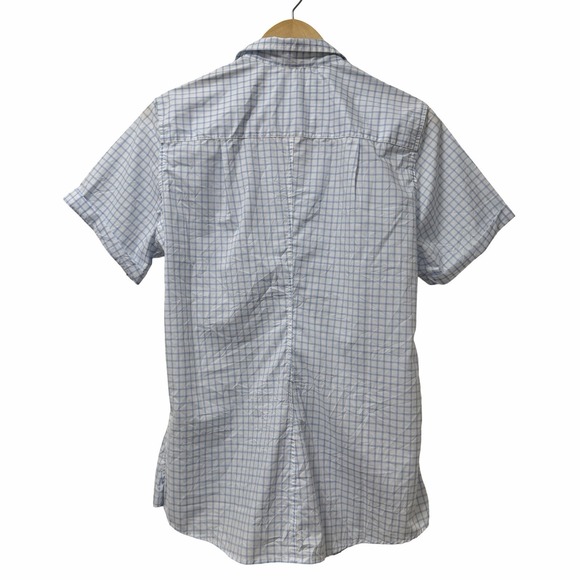 Frank‎ & Eileen Womens Billy Jean Crinkle Plaid Button Up Shirt Size XL Blue - Picture 4 of 9